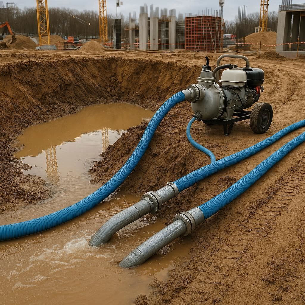Водопонижение и осушение котлована в Видном