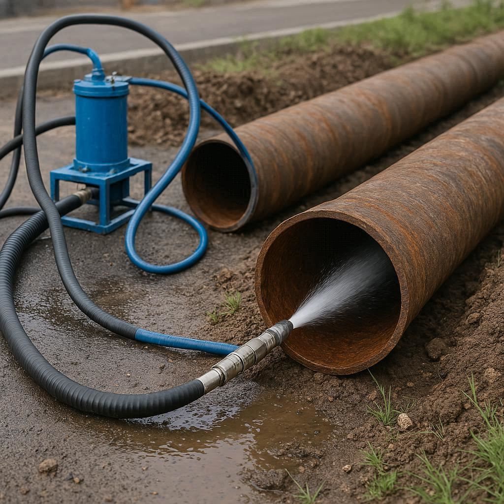 Гидродинамическая прочистка водопроводных труб в Видном